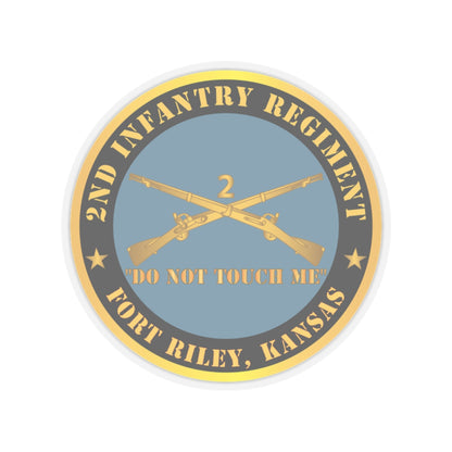Kiss-Cut Stickers - Army - 2nd  Infantry Regiment Branch - Do Not Touch Me - Fort Riley, Kansas