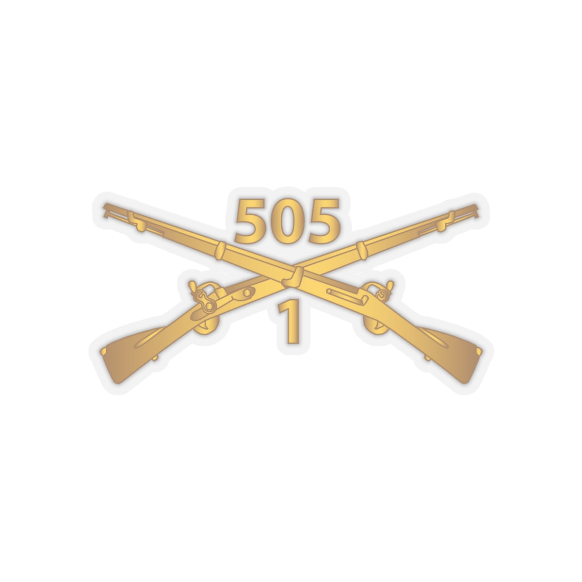 Kiss-Cut Stickers - Army -  1st Bn, 505th Infantry Regiment Branch wo Txt X 300