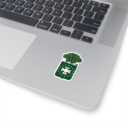 Kiss-Cut Stickers - Army - Regimental Colors - 4th Infantry Regiment  - NOLI ME TANGERE - Flag w Fringe X 300