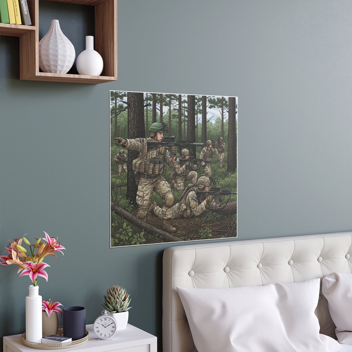 Indoor and Outdoor Silk Posters - Special Forces training at McKall
