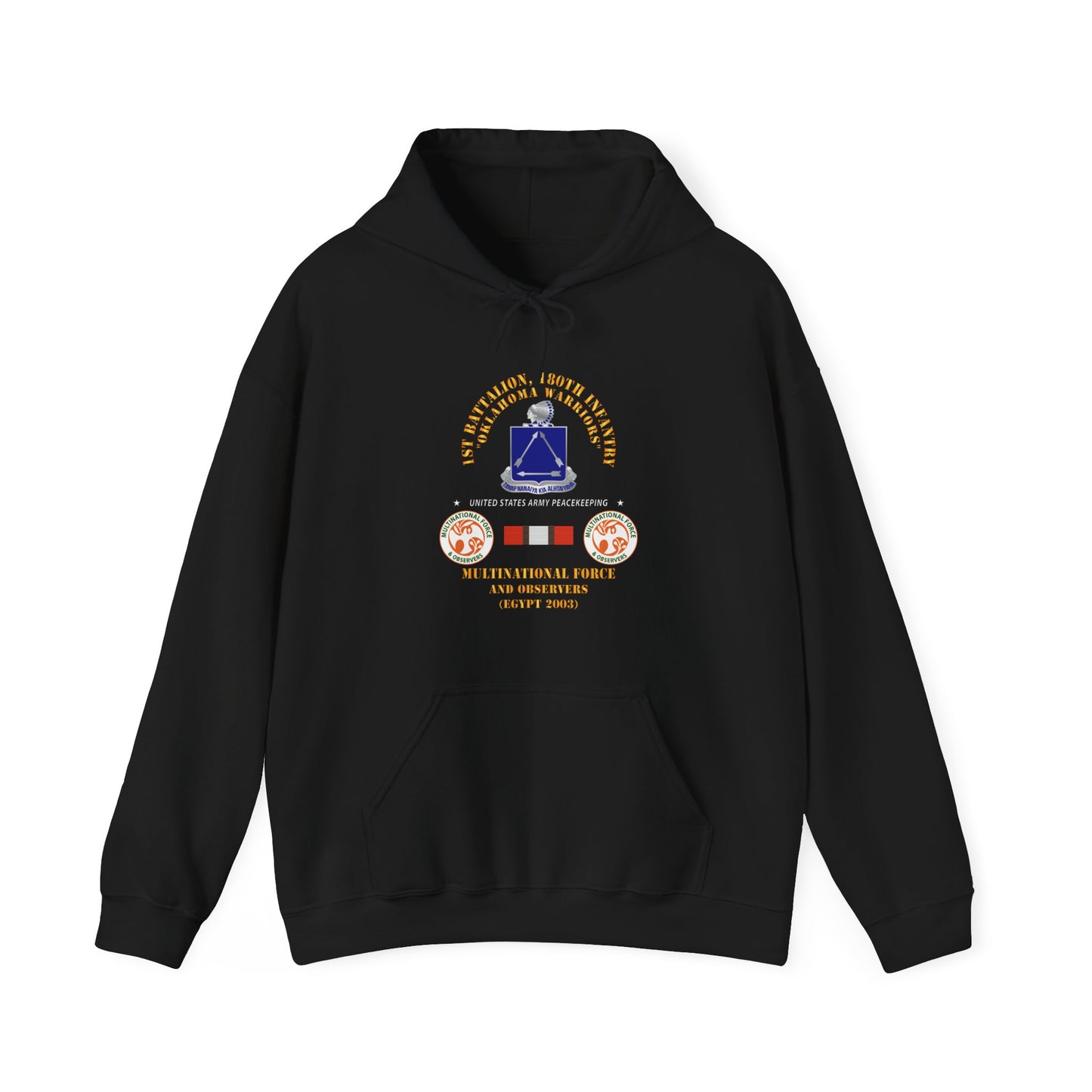 Unisex Heavy Blend™ Hooded Sweatshirt - Army - 1st Battalion, 180th Infantry Regiment -  MFO Egypt 2003 X 300