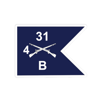 Kiss-Cut Stickers - Army - Bravo Company, 4th Battalion, 31st Infantry Regiment - Guidon X 300
