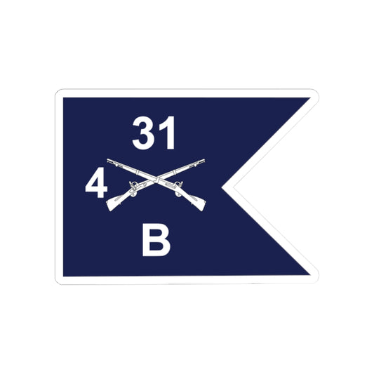 Kiss-Cut Stickers - Army - Bravo Company, 4th Battalion, 31st Infantry Regiment - Guidon X 300