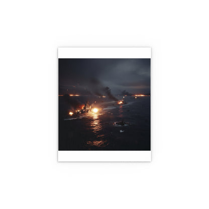 Indoor and Outdoor Silk Posters - WWII Suda Straights Battle