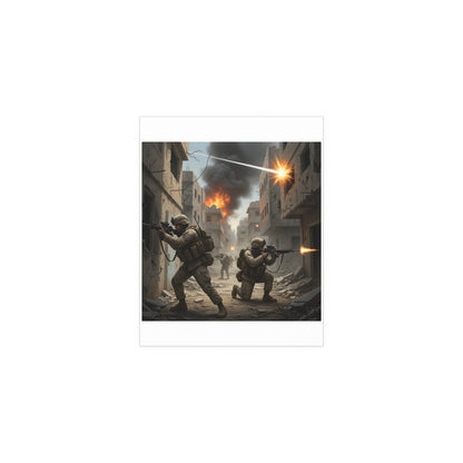 Indoor and Outdoor Silk Posters - Marines in  the 2nd Battle of Fallujah