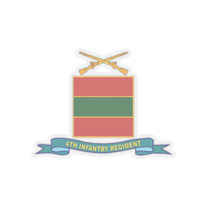 Kiss-Cut Stickers - Army - 4th Infantry Regiment - w Br - Ribbon