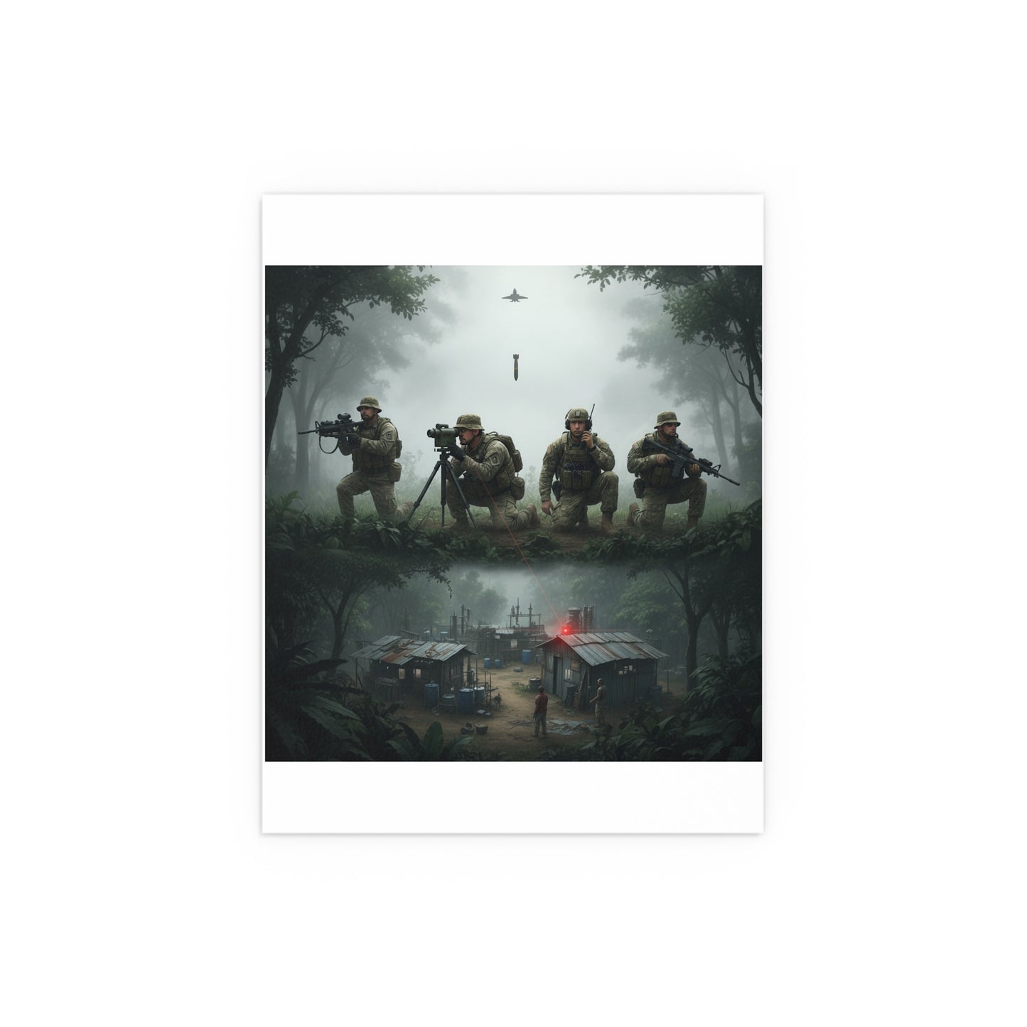 Indoor and Outdoor Silk Posters - Jungle Drug Lab Destruction wo Explosions
