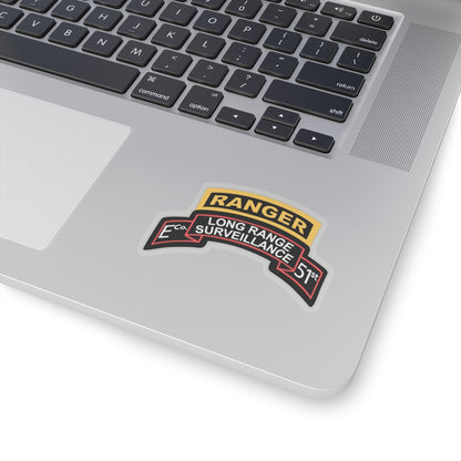 Kiss-Cut Stickers - Army - Airborne Ranger - E Company- 51st Infantry (Ranger) w Ranger Tab