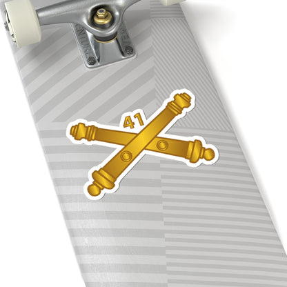 Kiss-Cut Stickers -  Army - 41st Artillery Regiment  w Branch X 300