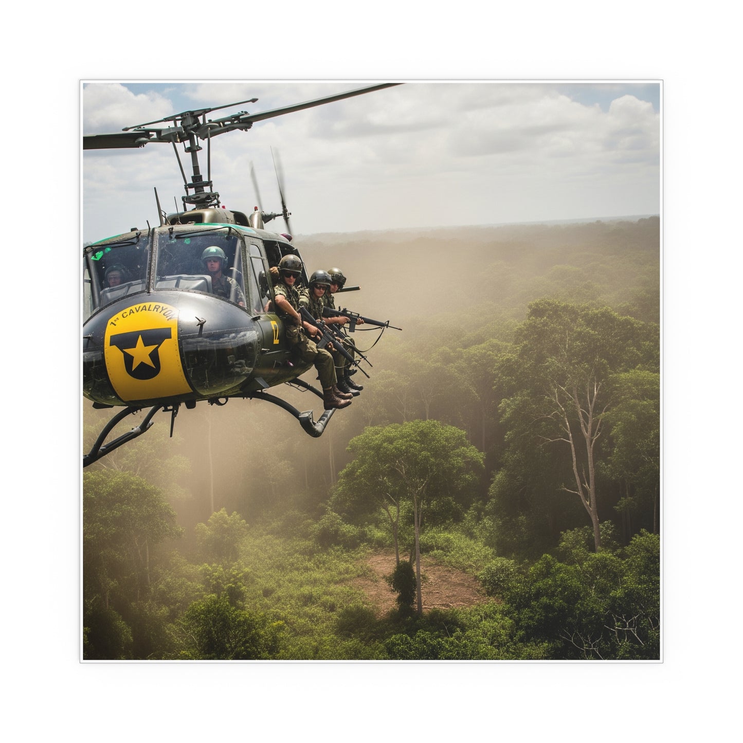 Indoor and Outdoor Silk Posters - 1st Cavalry Division - Air Assault - Vietnam