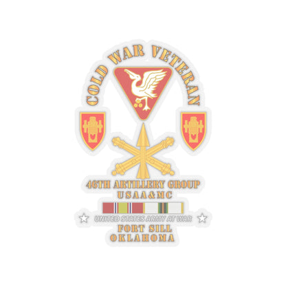 Kiss-Cut Stickers - Army - Cold War Vet - 46th Artillery Group - Fort Sill, OK - Missle Branch w COLD SVC