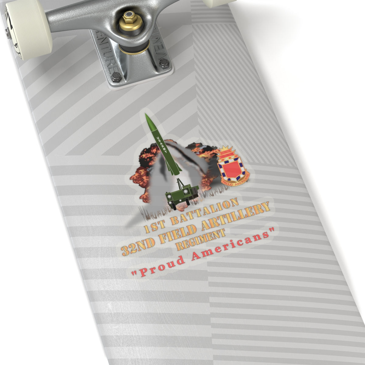 Kiss-Cut Stickers - Army -  1st Bn, 32nd FAR, Proud Americans - MGM 52 - Lance  - Short X 300