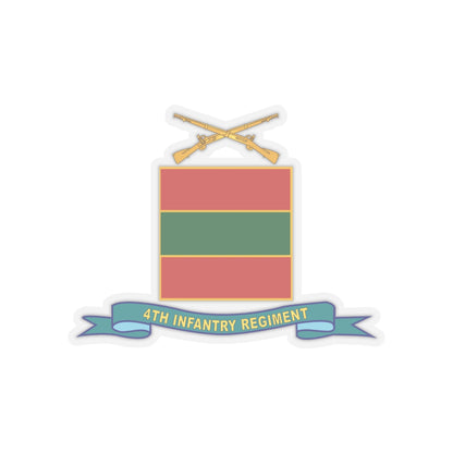 Kiss-Cut Stickers - Army - 4th Infantry Regiment - w Br - Ribbon