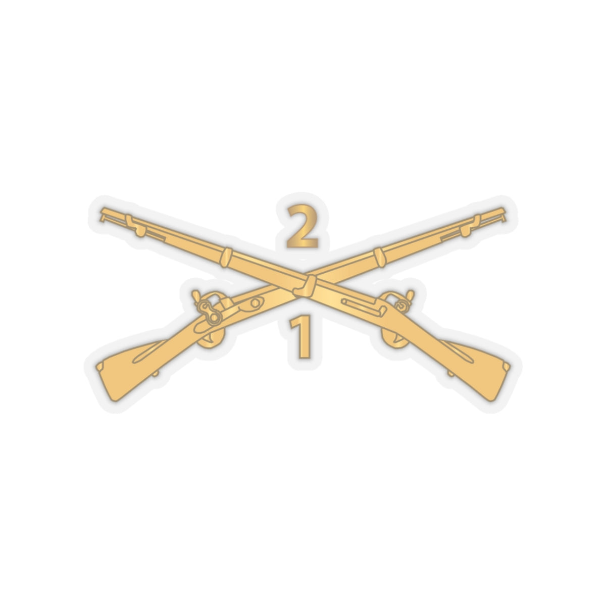 Kiss-Cut Stickers - Army - 1st Battalion, 2nd Infantry Regiment Branch - wo Txt