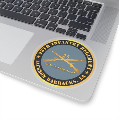 Kiss-Cut Stickers - Army - 25th Infantry Regiment - Jackson Barracks, LA - Buffalo Soldiers w Inf Branch