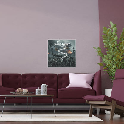 Indoor and Outdoor Silk Posters - Giveme Shelter X 2024