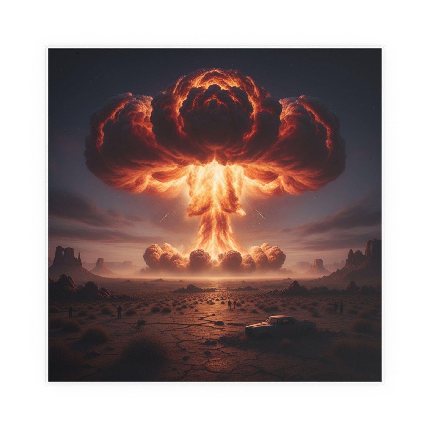 Indoor and Outdoor Silk Posters - Atomic Blast in the desert
