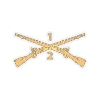 Kiss-Cut Stickers - Army - 2nd Battalion, 1st Infantry Regiment Branch - wo Txt X 300