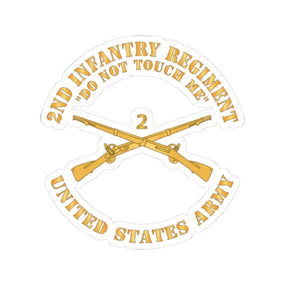 Kiss-Cut Stickers - Army - 2nd  Infantry Regiment Branch - Do Not Touch Me - US Army