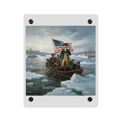 Acrylic Wall Art Panel - Washington Crossing the Delaware duing the Revolutionary War