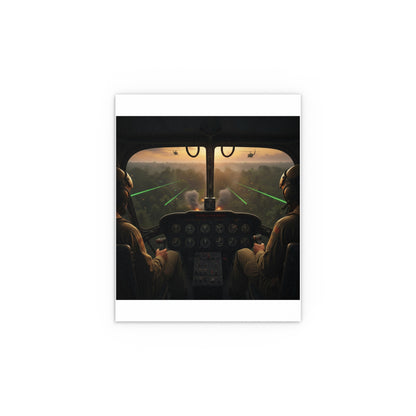 Indoor and Outdoor Silk Posters - Pilots View Hot LZ - Vietnam