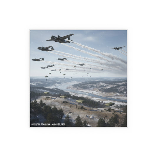 Indoor and Outdoor Silk Posters - Operation Tomahawk - 187th Regimental Combat Team