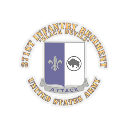 Kiss-Cut Stickers - Army - 371st Infantry Regiment - DUI (V0) - Black Devils