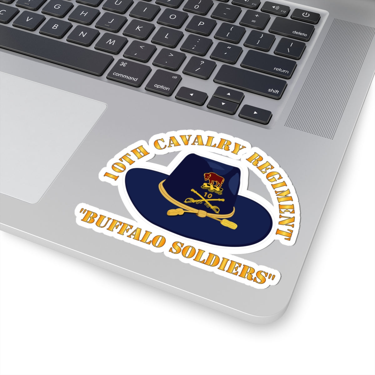 Kiss-Cut Stickers - Army - 10th Cavalry Regiment w Cav Hat - Buffalo Soldiers