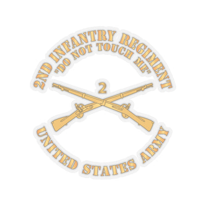 Kiss-Cut Stickers - Army - 2nd  Infantry Regiment Branch - Do Not Touch Me - US Army