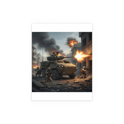 Indoor and Outdoor Silk Posters - Marine LAV in support of the 2nd Battle of Fallujah