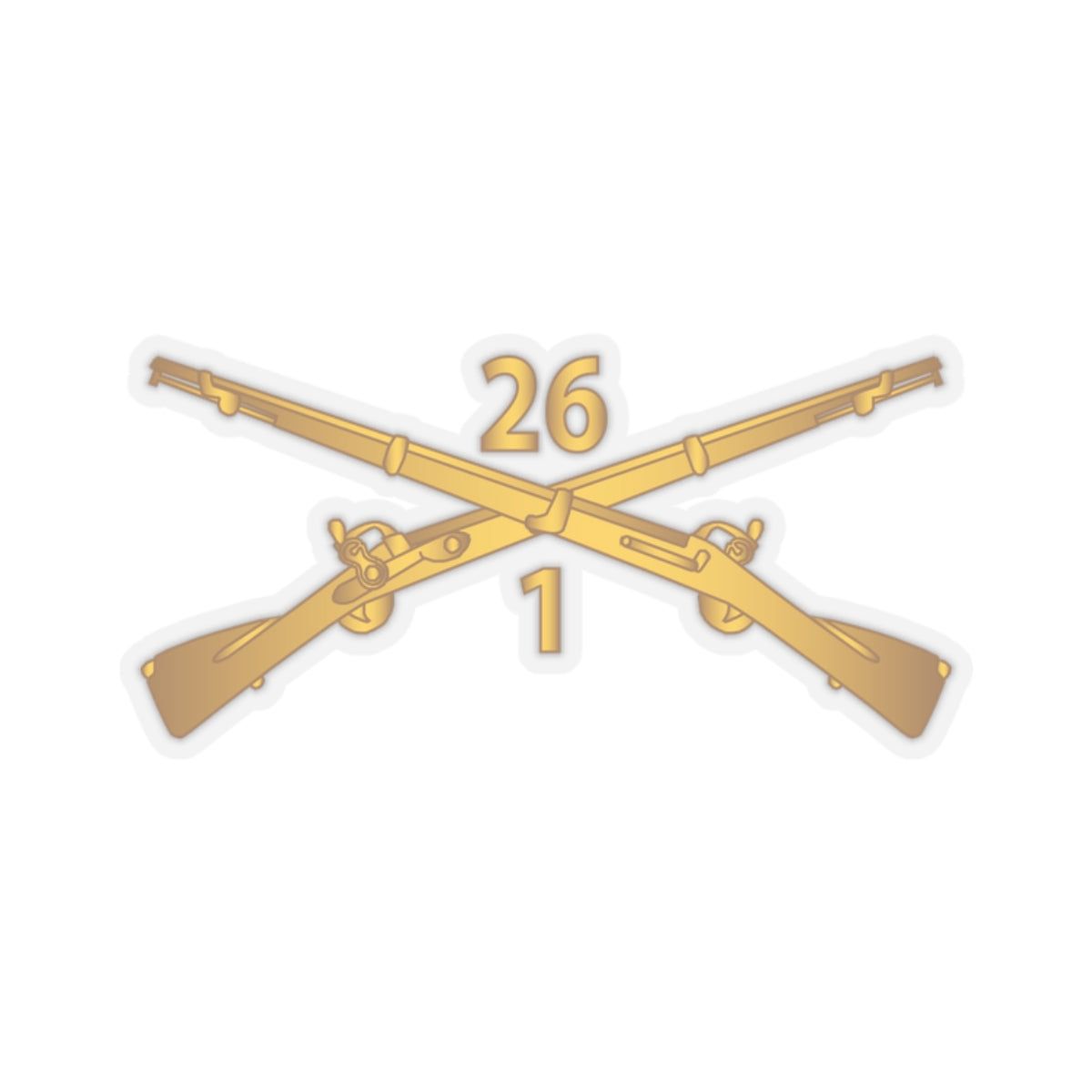 Sticker Army - 1st Bn 26th Infantry Regiment Kiss-Cut Stickers