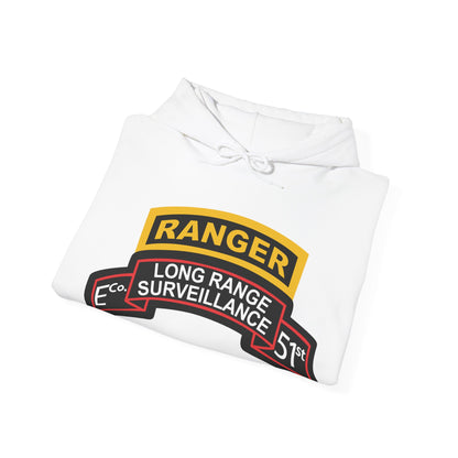 Unisex Heavy Blend™ Hooded Sweatshirt - Army - Airborne Ranger - E Company- 51st Infantry (Ranger) w Ranger Tab