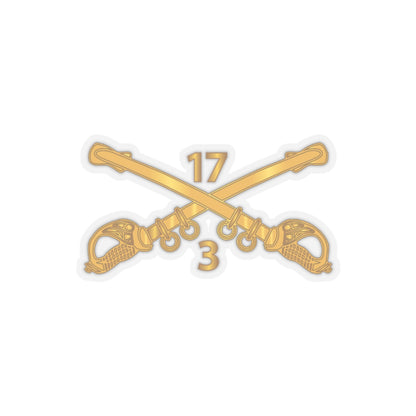 Kiss-Cut Stickers - Army - 3rd Squadron 17th Cavalry Regiment Branch wo Txt