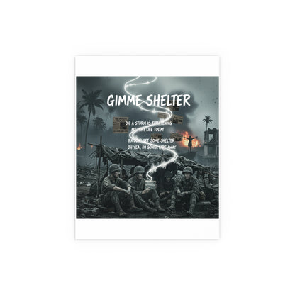 Indoor and Outdoor Silk Posters - Giveme Shelter X 2024