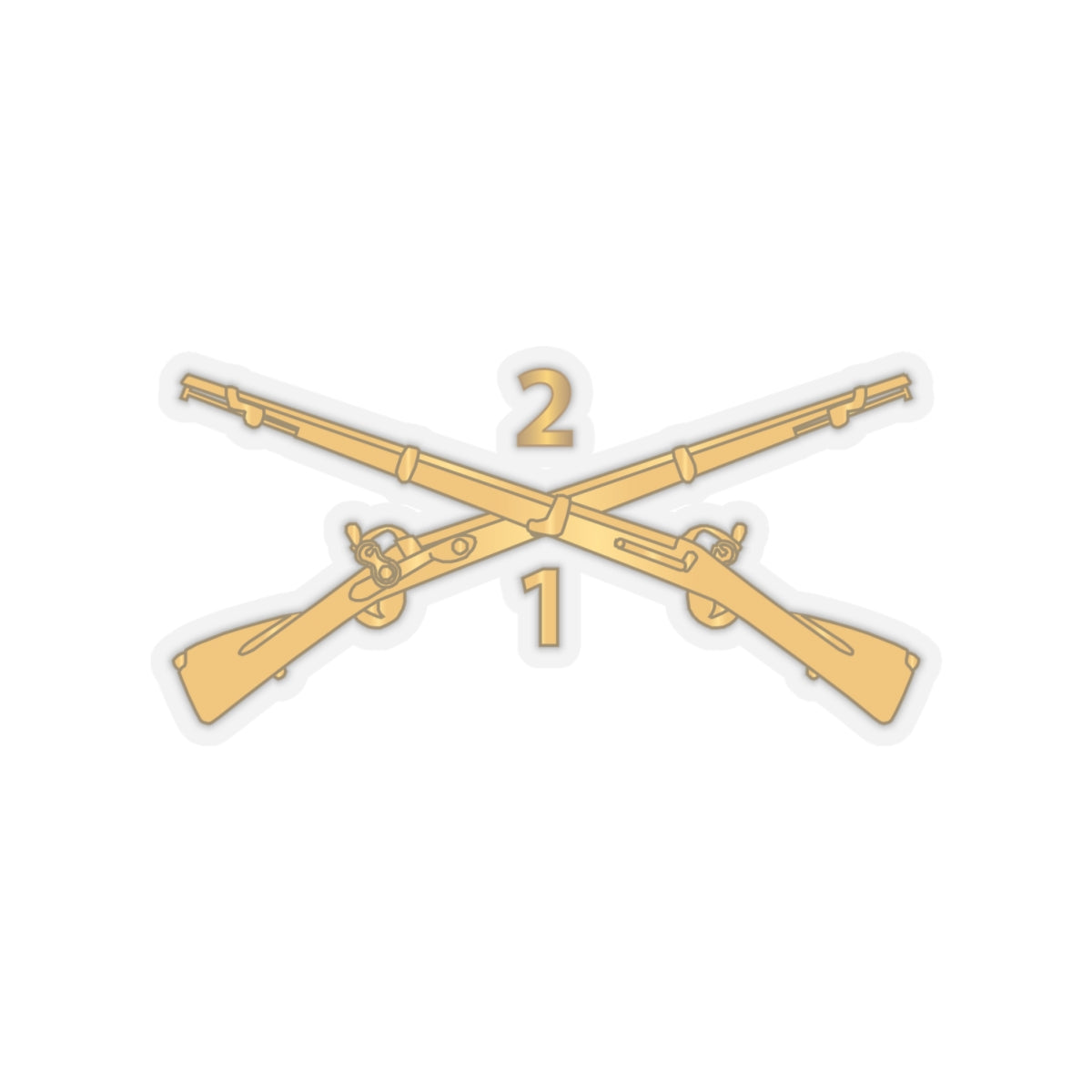 Kiss-Cut Stickers - Army - 1st Battalion, 2nd Infantry Regiment Branch - wo Txt