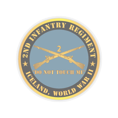 Kiss-Cut Stickers - Army - 2nd  Infantry Regiment Branch - Do Not Touch Me -  Iceland - WWII