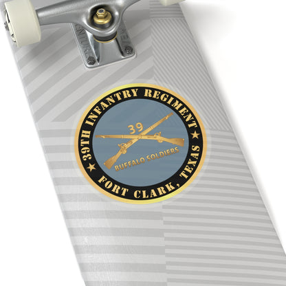 Kiss-Cut Stickers - Army - 39th Infantry Regiment - Buffalo Soldiers - Fort Clark, TX w Inf Branch