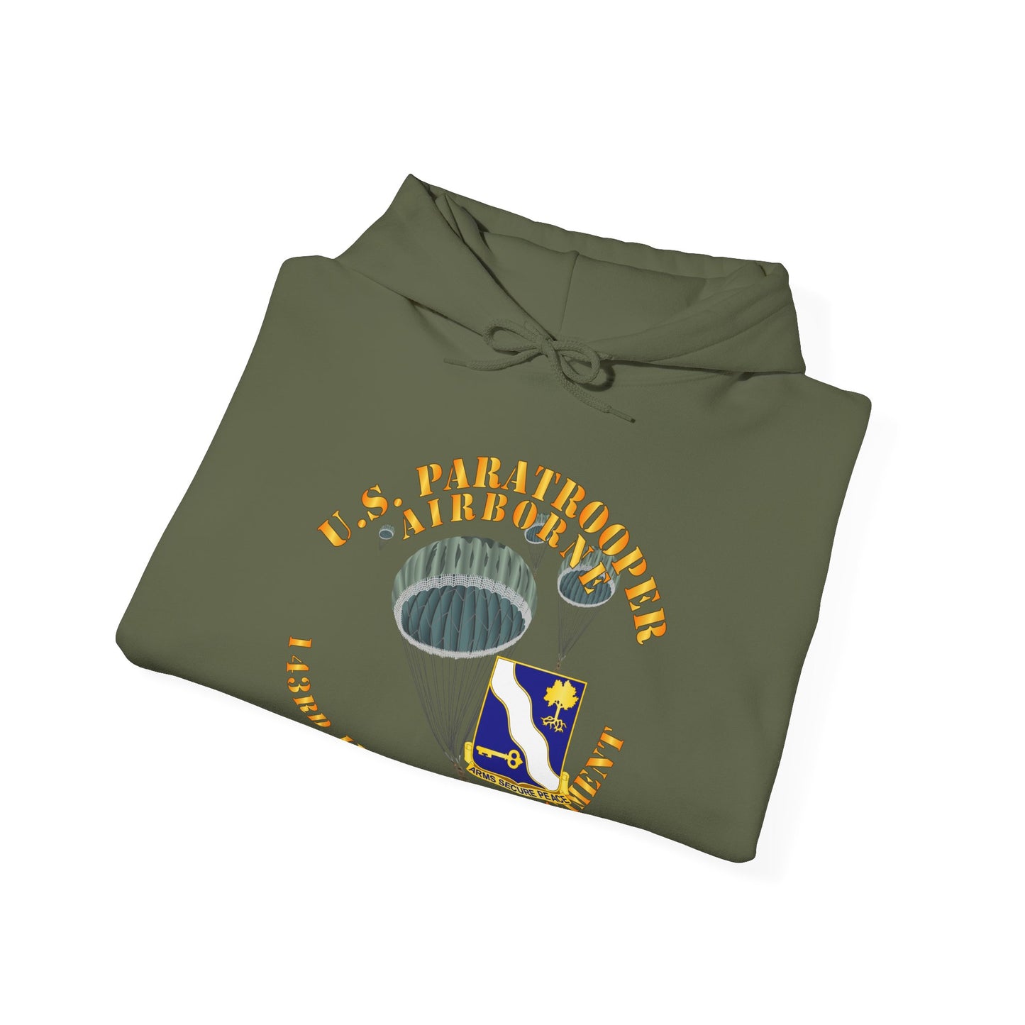 Unisex Heavy Blend™ Hooded Sweatshirt - Army - US Paratrooper - 143rd Infantry Regiment X 300