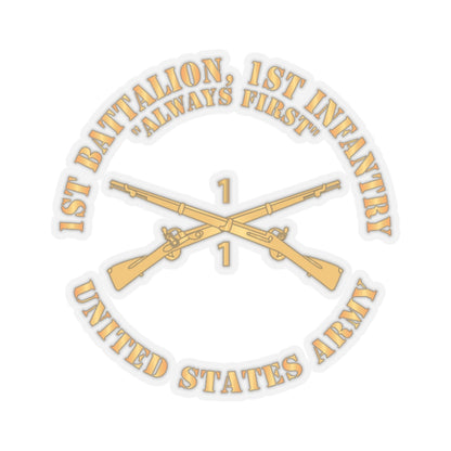 Kiss-Cut Stickers - Army - 1st Battalion, 1st Infantry Regiment Branch - Always First - US Army X 300