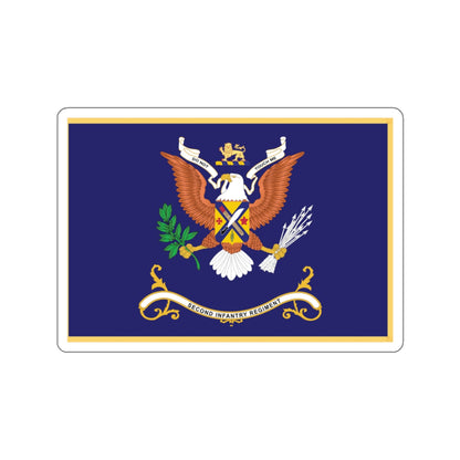 Kiss-Cut Stickers - Army - Regimental Colors - 2nd Infantry Regiment  - DO NOT TOUCH ME-1 - Flag w Fringe X 300