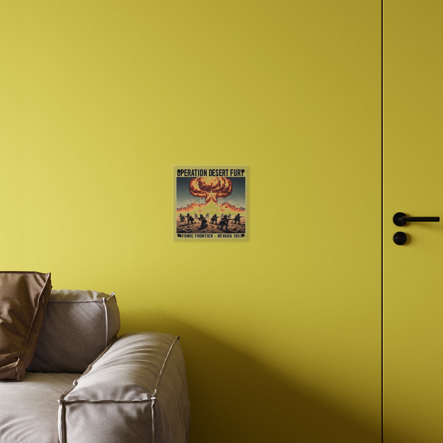 Acrylic Wall Art Panel - Atomic Testing in Nevada Desert Operation Fury