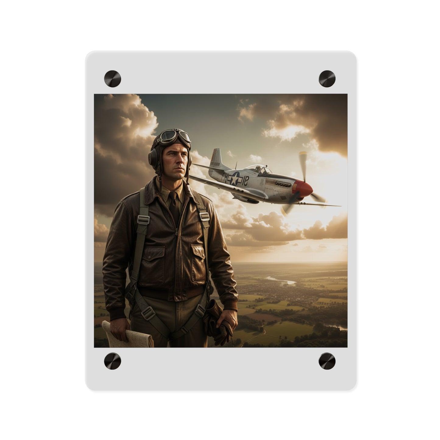 Acrylic Wall Art Panel - Army Air Corps Pilot