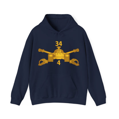 Unisex Heavy Blend™ Hooded Sweatshirt - Army - 4th Bn 34th Armor - Armor Branch wo Txt