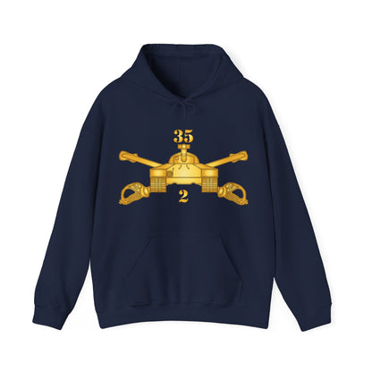Unisex Heavy Blend™ Hooded Sweatshirt - Army - 2nd Bn, 35th Armor - Armor Branch wo Txt X 300