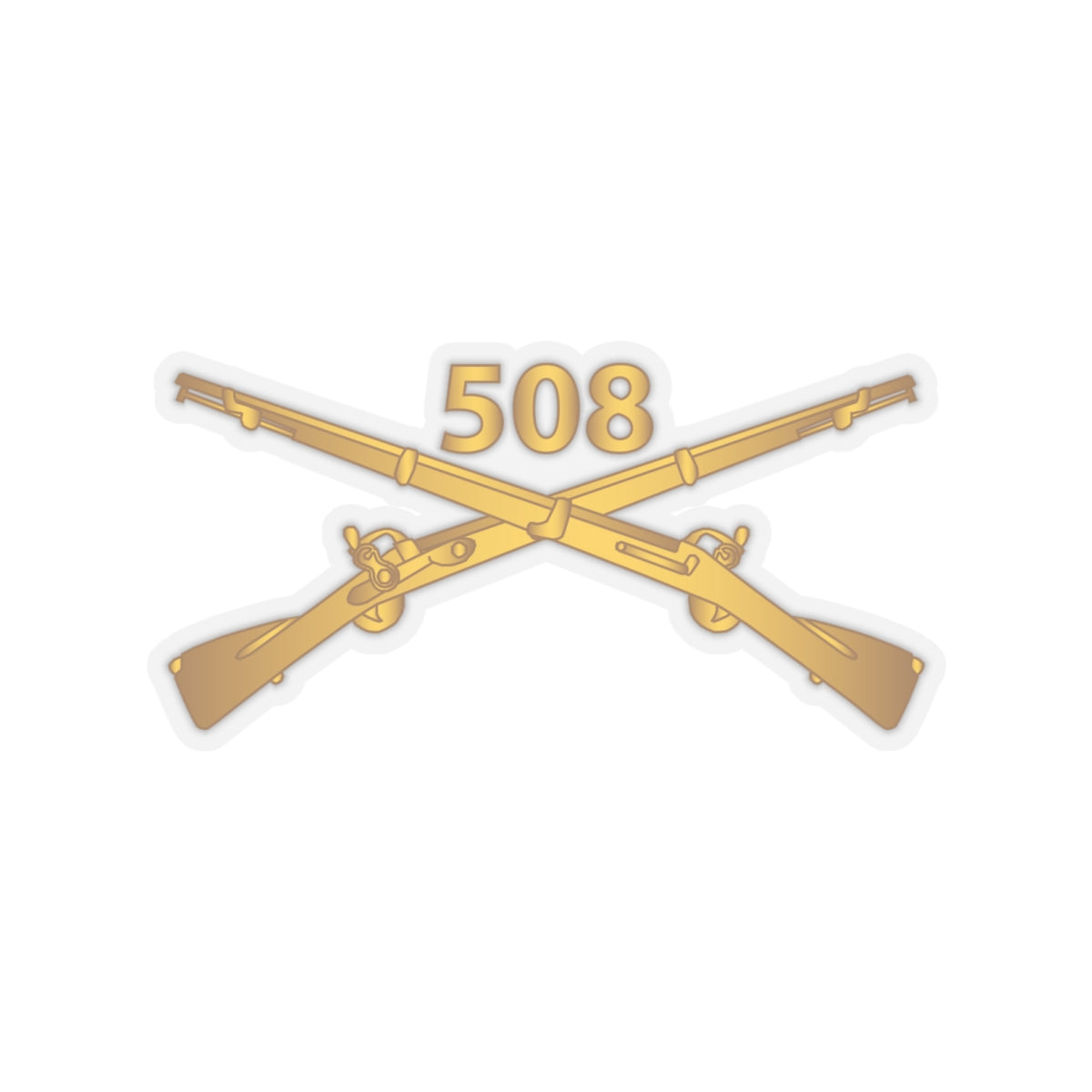 Kiss-Cut Stickers - Army -  508th Infantry Regiment Branch wo Txt X 300