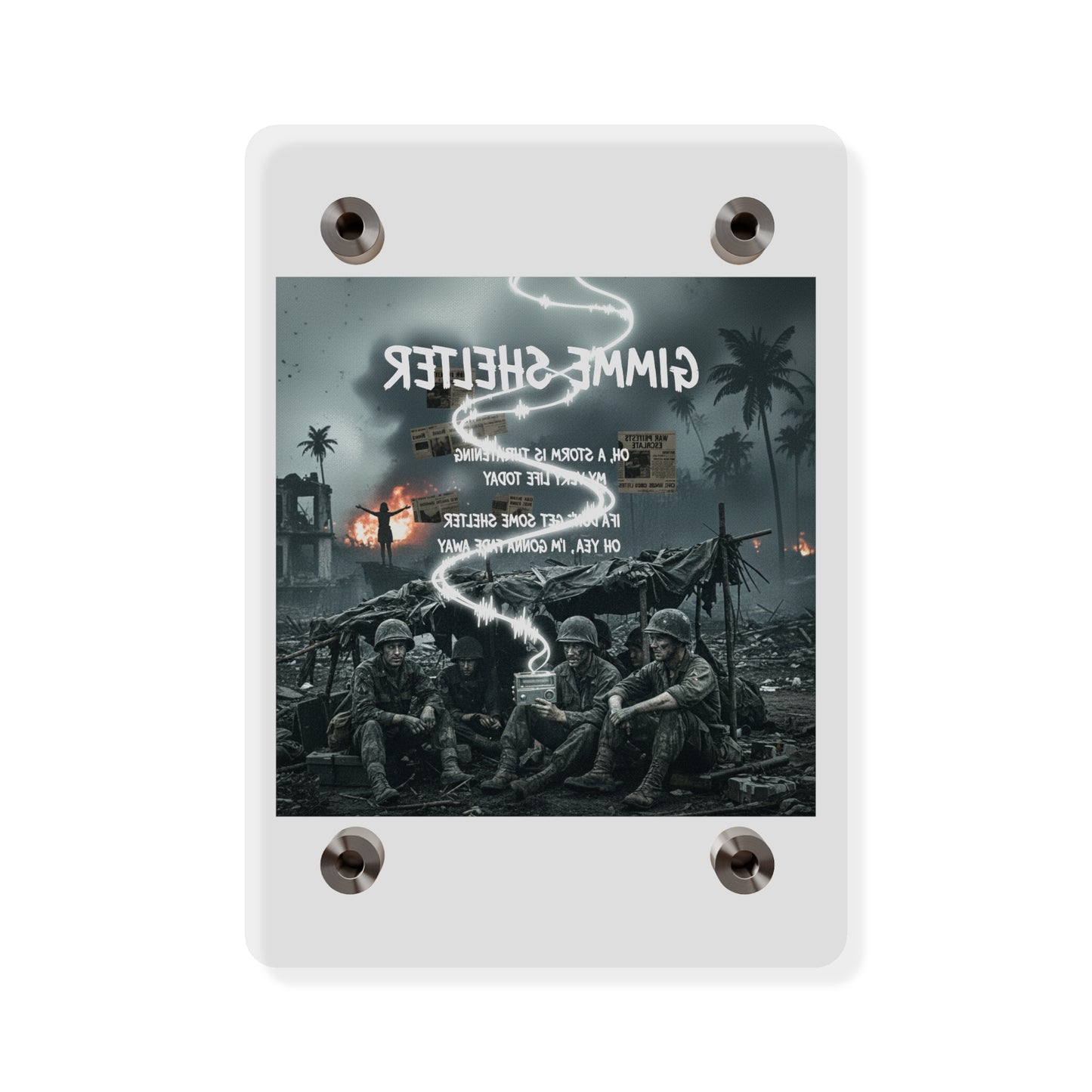 Acrylic Wall Art Panel - Giveme Shelter X 2024