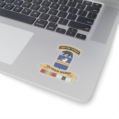 Kiss-Cut Stickers - Army - 8th Cavalry Regiment w Br - Ribbon COLD WAR Vet Tab X 300