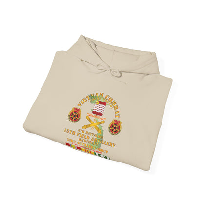 Unisex Heavy Blend™ Hooded Sweatshirt - Army - Vietnam Combat Vet - 6th Bn 15th Artillery - 23rd Artillery Group w105mm