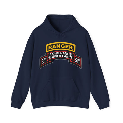 Unisex Heavy Blend™ Hooded Sweatshirt - Army - Airborne Ranger - E Company- 51st Infantry (Ranger) w Ranger Tab