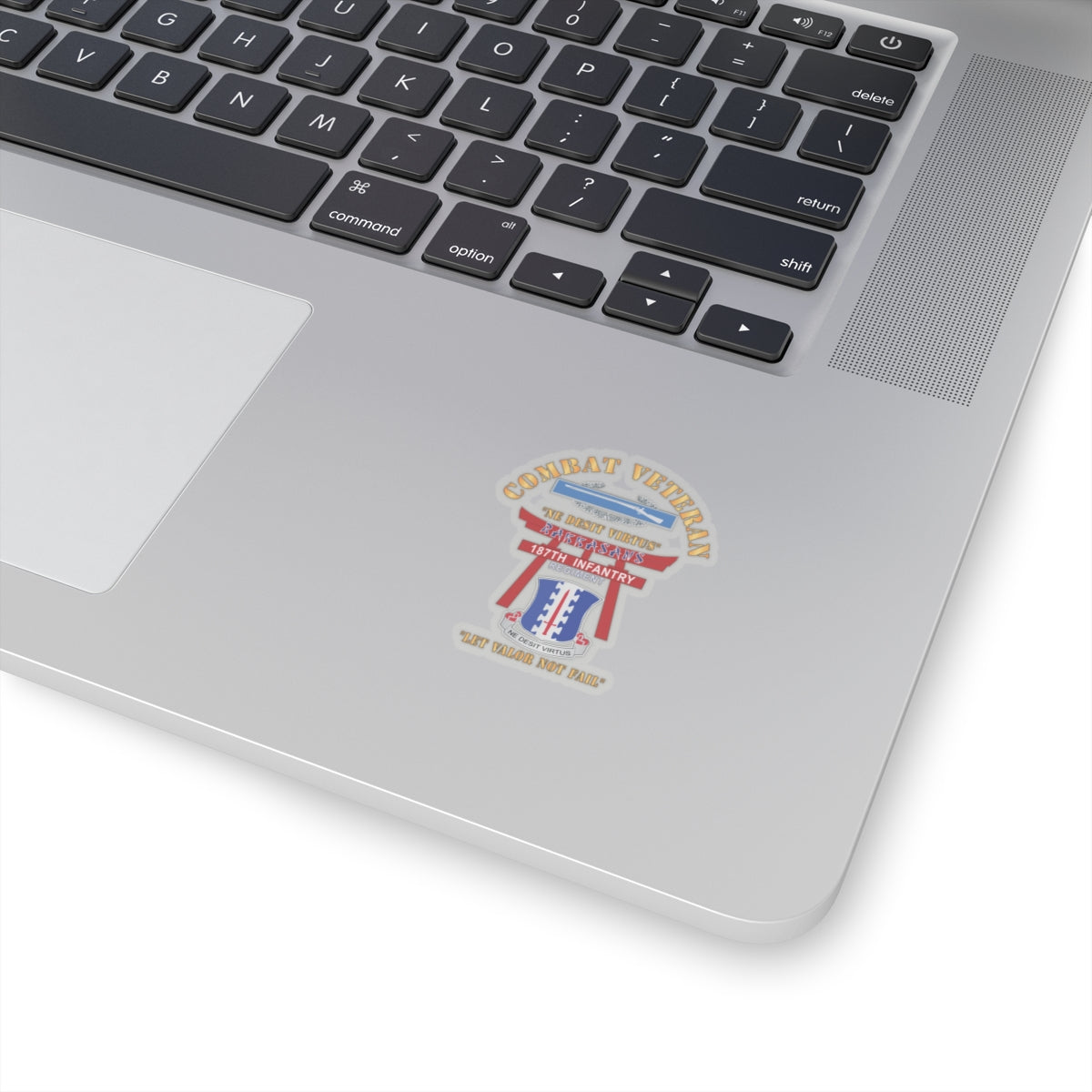 Kiss-Cut Stickers - Army - Combat Veteran - 187th Infantry Regiment - Torii, Rakkasans, Let Valor Not Fail, English, Latin w CIB X 300